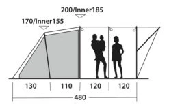 Outwell Lawndale 500 Tent 6 Outwell Lawndale 500 Tent -Kampa Store 111163 lawndale 500 drawing other4