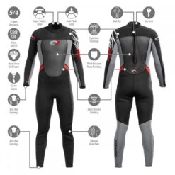 Osprey Origin Mens Full Length Wetsuit 5mm - Red 10 Osprey Origin Mens Full Length Wetsuit 5mm - Red -Kampa Store 4 2 18