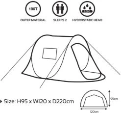 Milestone 2 Person Festival Pop Up Tent -Kampa Store 61eUZw IM4L. AC SL1181
