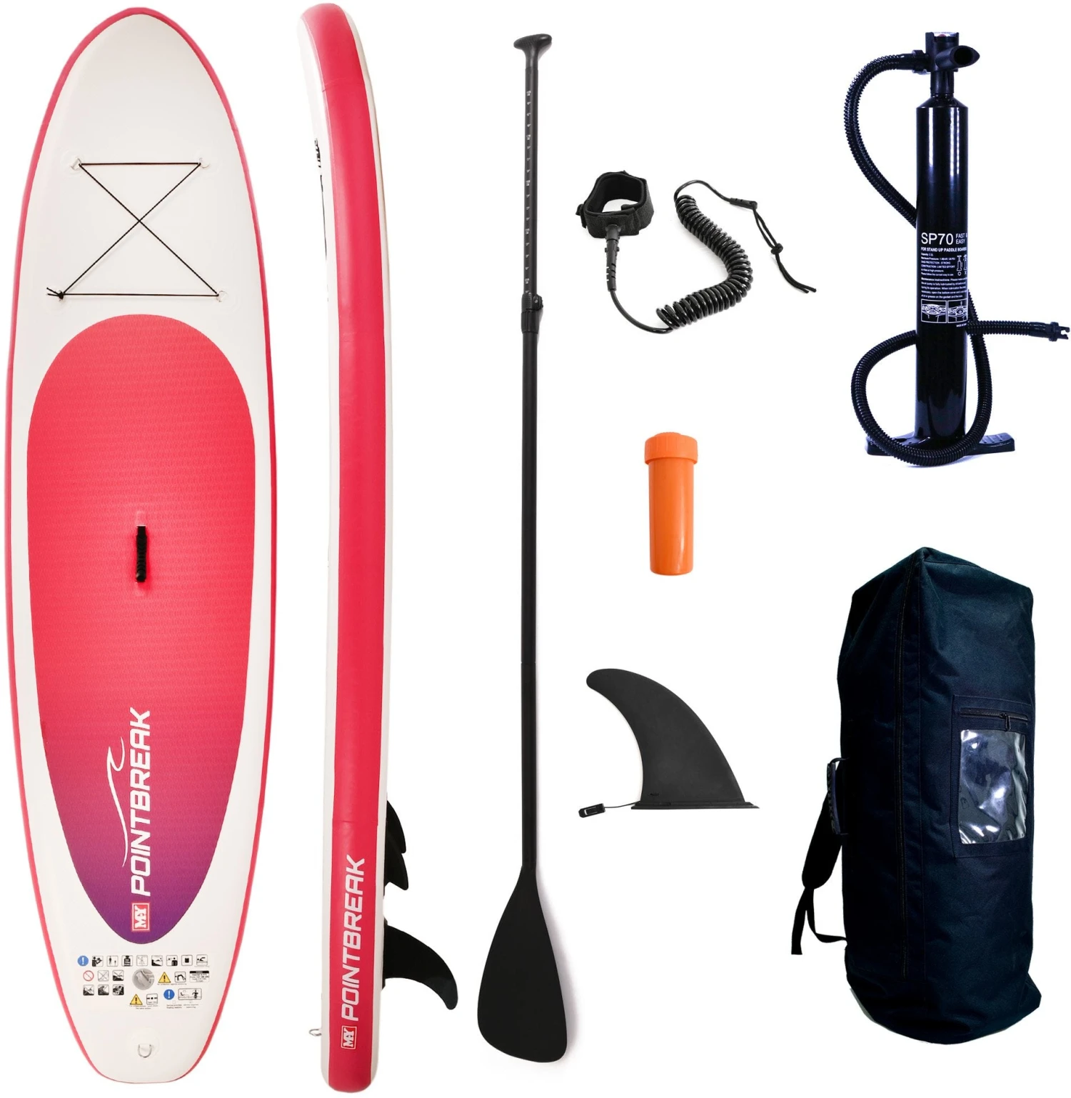 M.Y 10ft Inflatable Paddle Board Package -Pink 1 M.Y 10ft Inflatable Paddle Board Package -Pink