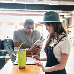 Klean Kanteen Insulated TK Wide With Café Cap 355ml - Berry -Kampa Store K12TKWPCC JP LS coffee working lifestyle