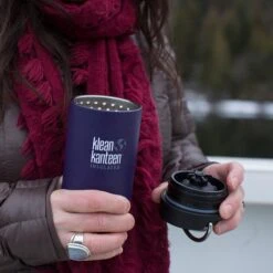 Klean Kanteen Insulated TK Wide With Café Cap 355ml - Berry -Kampa Store K12TKWPCC KM cap bottle lifestyle