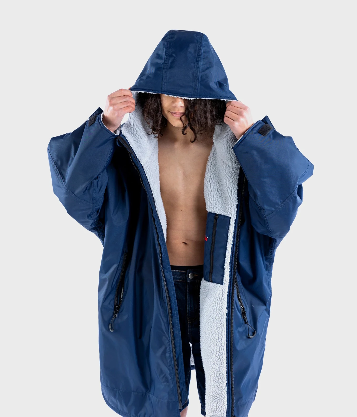 Dryrobe Advance Kids Long Sleeve NAVY GREY - RECYCLED 1 Dryrobe Advance Kids Long Sleeve NAVY GREY - RECYCLED