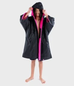 Dryrobe Advance Kids Short Sleeve BLACK PINK