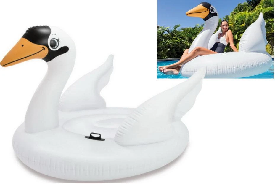 Intex Inflatable Swan Ride On Beach Toy 1 Intex Inflatable Swan Ride On Beach Toy