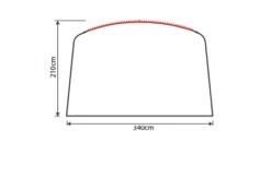 Outdoor Revolution Airedale 5.0s Sun Canopy -Kampa Store airedale 5s sun canopy drawing 3