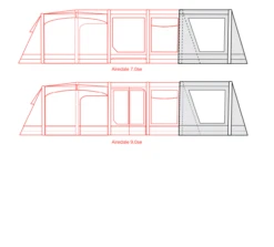 Outdoor Revolution Airedale 7SE And 9SE Front Porch Extension 17 Outdoor Revolution Airedale 7SE And 9SE Front Porch Extension -Kampa Store airedale 7se 9se front porch extension floorplan 3