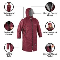 Osprey Unisex Changing Robe Maroon 11 Osprey Unisex Changing Robe Maroon -Kampa Store feature image 3 1