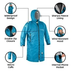 Osprey Unisex Changing Robe Teal 11 Osprey Unisex Changing Robe Teal -Kampa Store feature image 3 2