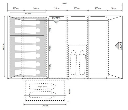 Outdoor Revolution Camp Star 700 SE Air Tent 12 Outdoor Revolution Camp Star 700 SE Air Tent - Image 12