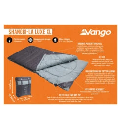 Vango Shangri-La Luxe XL Single Sleeping Bag -Kampa Store shangri la luxe xl 4